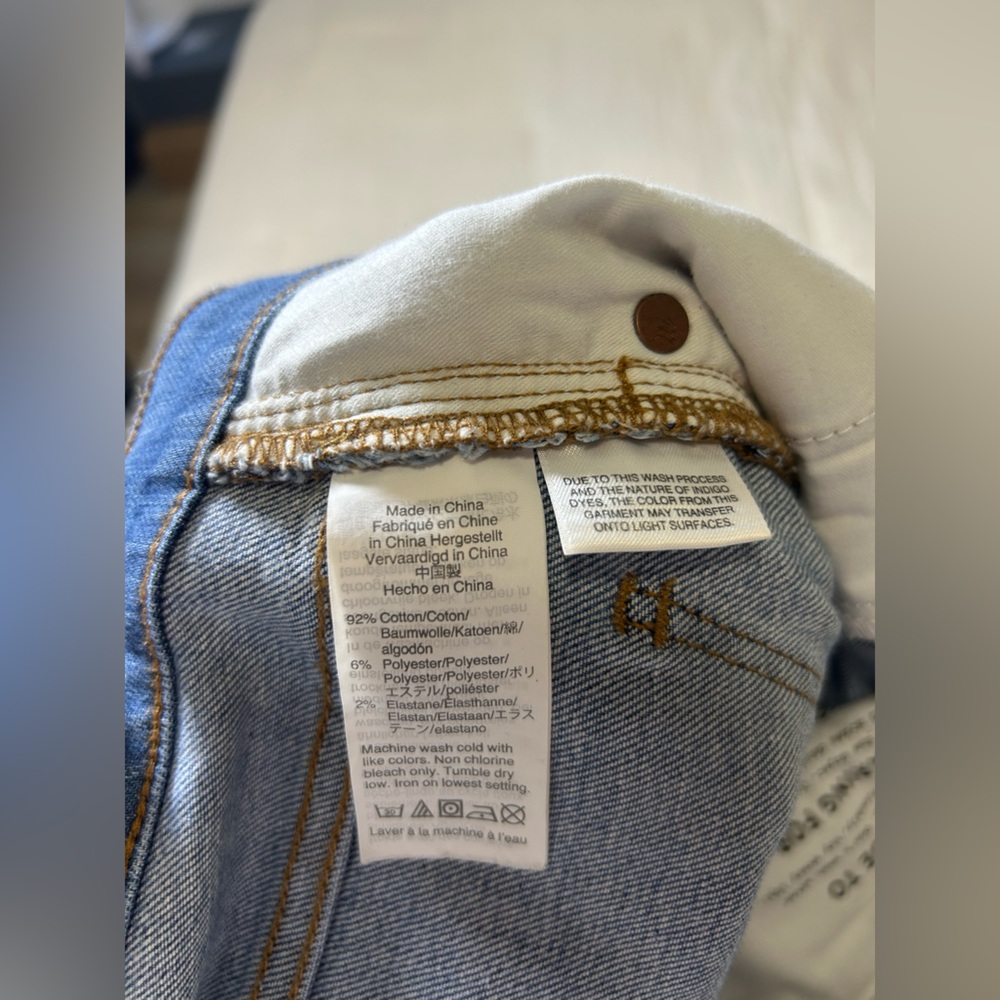 Madewell 9” Mid Rise Skinny Jeans 25 Distressed Raw Hem - Picture 8 of 11